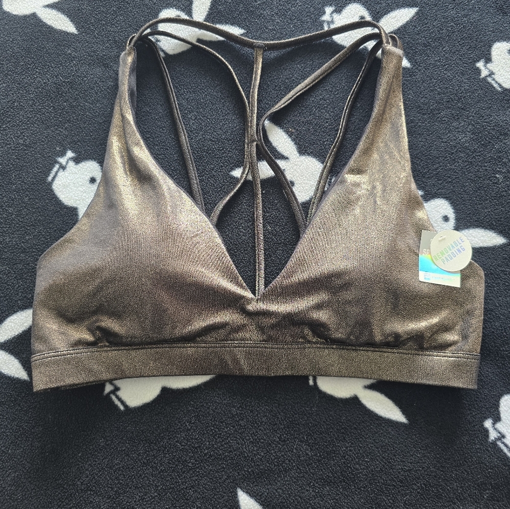 Metallic Strappy Bralette